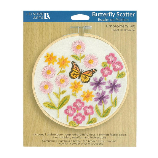 Butterfly Scatter Embroidery Kit 6"