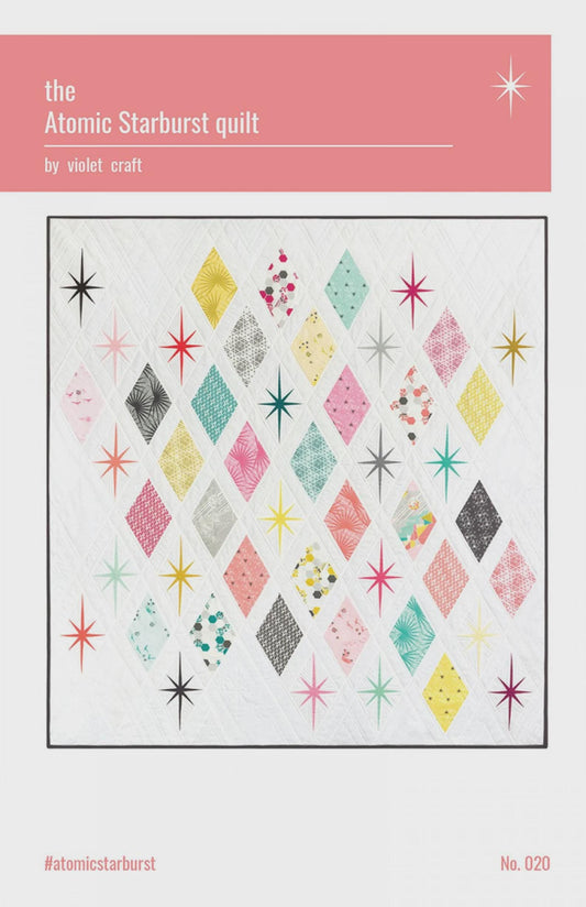 Atomic Starburst Quilt Pattern by Violet Craft