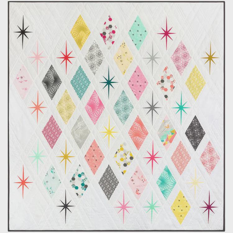 Atomic Starburst Quilt Pattern by Violet Craft