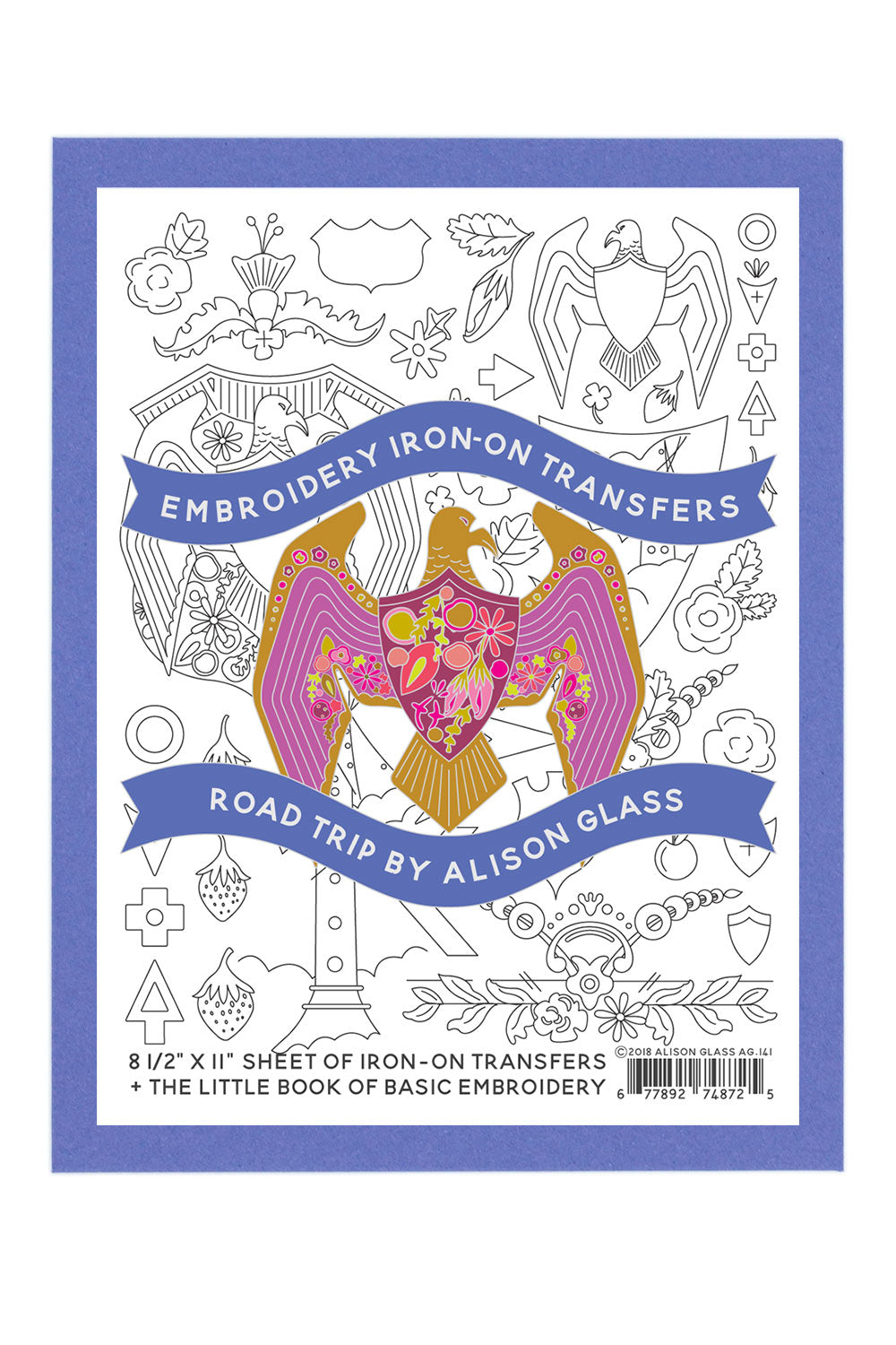 Alison Glass Embroidery Iron On Transfers – Road Trip
