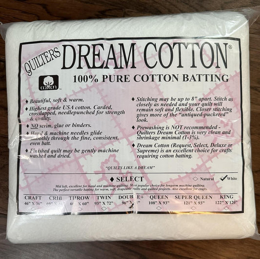 Quilters Dream Cotton Select Batting - Double