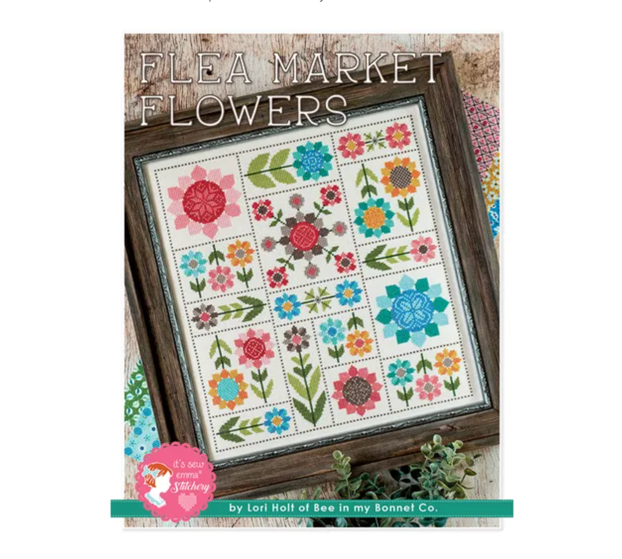Flea Market Flowers Cross Stitch Pattern
